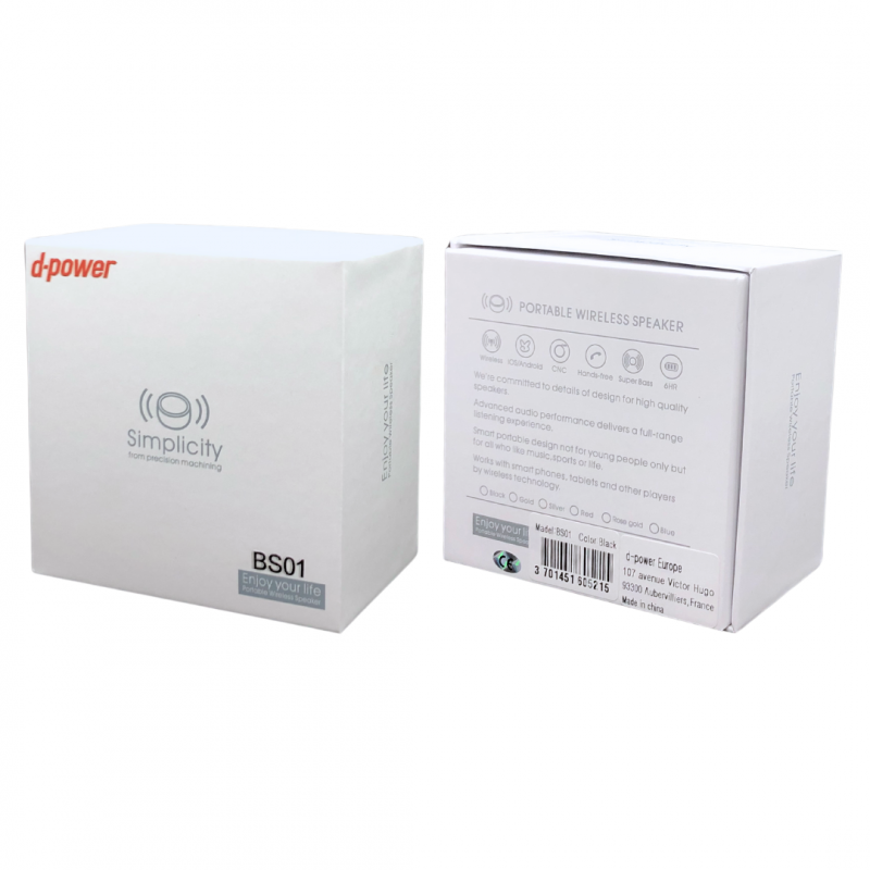 Enceinte Sans Fil Portable BS01 - D-Power - Noir — D-power · Smarty Paris 18e